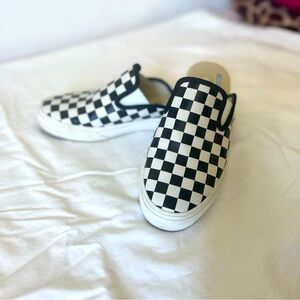 Vans classic checkered slip on mule. Size 6.